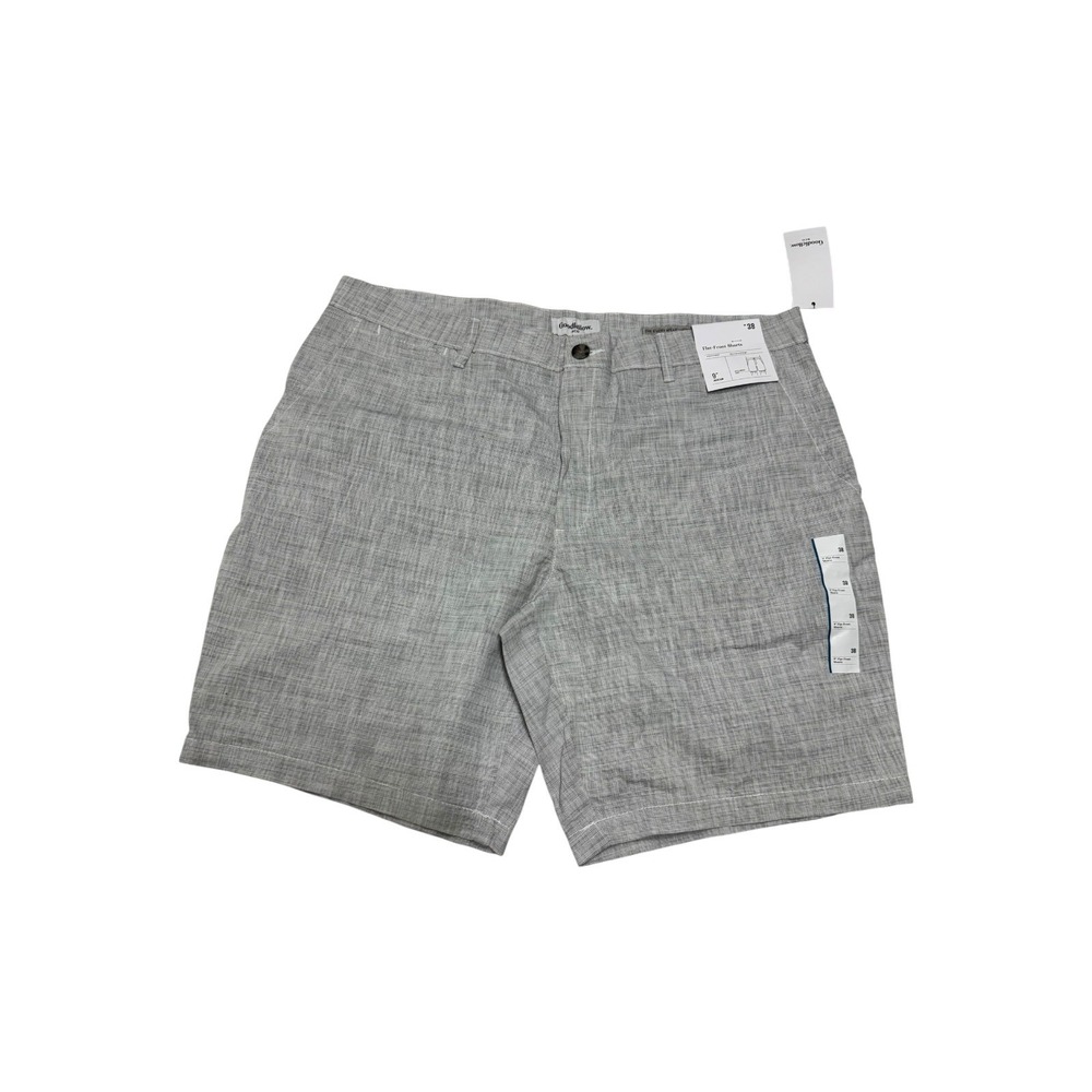 Goodfellow & Co Mens Every Wear Flat Front Shorts Grey Slim Fit Size 38 NWT 9in